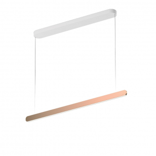 Occhio Mito Linear Volo Hanglamp Small - Rosé Goud / Mat Wit