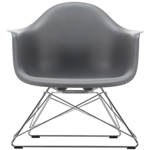 Vitra Eames LAR Loungestoel Verchroomd Onderstel Granite Grey