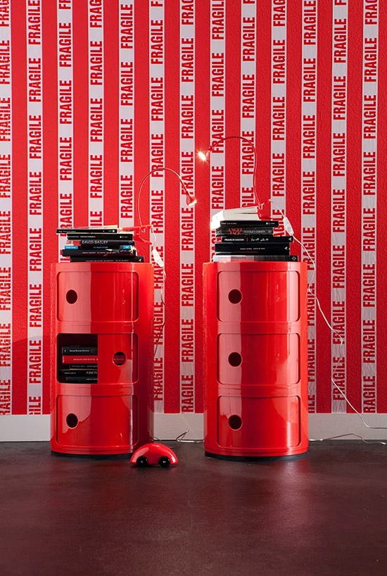 Rode Kartell Componibili met drie lades vergelijk prijzen in designfinder