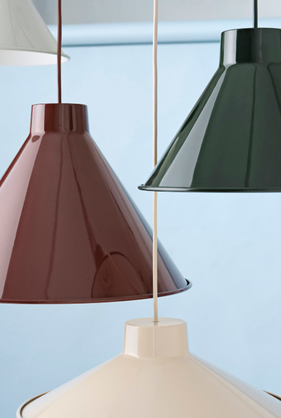 Design lamp Muuto Top Pendant in drie kleuren 