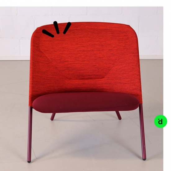 Moooi Shift chair in de kleur rood