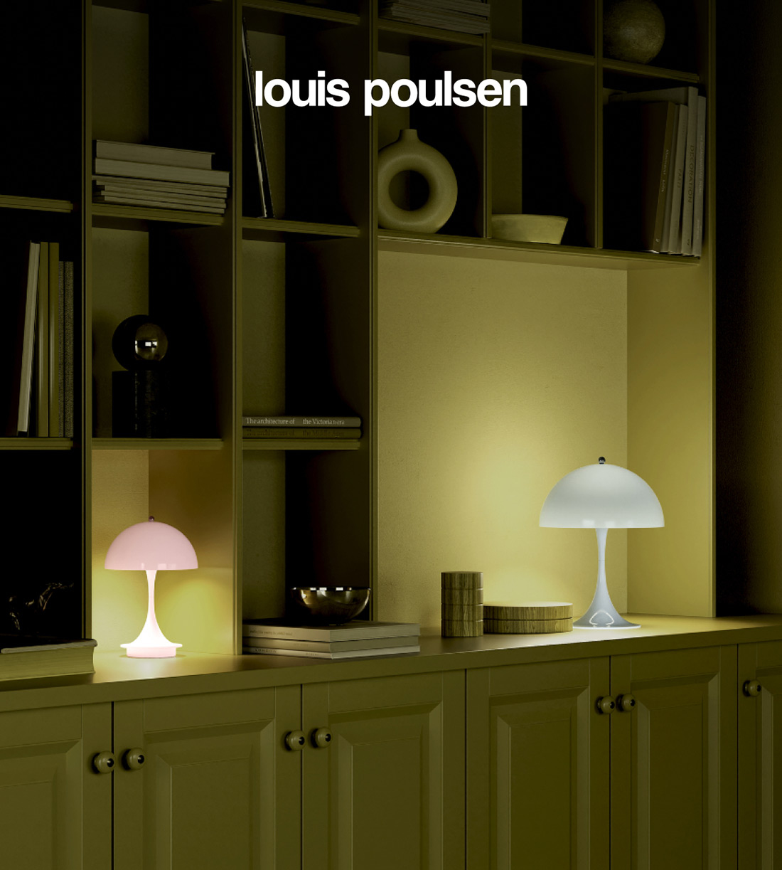 Panthella in twee nieuwe opaal kleuren van Louis Poulsen