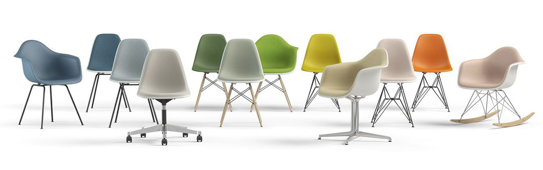 Vitra famile eames plastic chairs