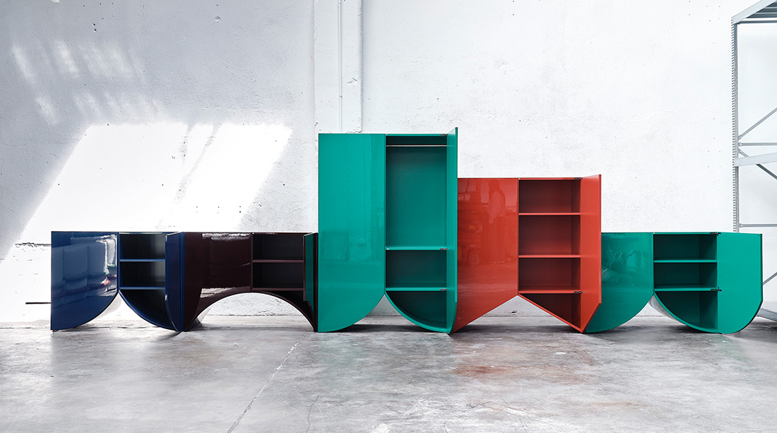 de nieuwe kasten worden gepresenteerd op de Milan Design Week