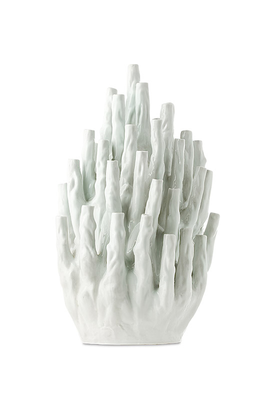 De witte design koraalvaas van PolsPotten 