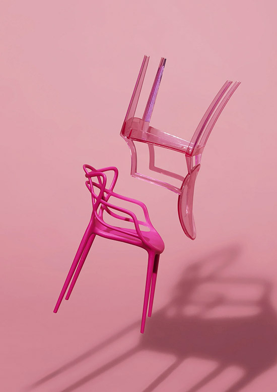 Barbie x Kartell samenwerking en roze stoelen in beperkte oplage