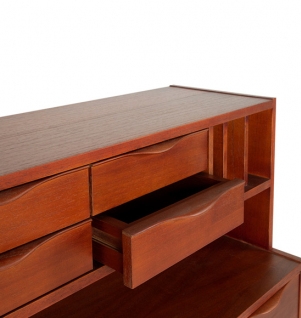 HKliving Wooden Secretary Stained kast