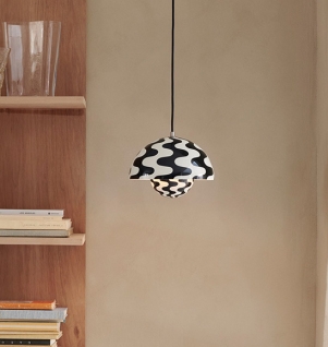 &Tradition Flowerpot hanglamp vp1, Pattern Black-White