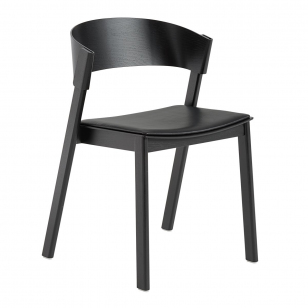 Muuto Cover Side Chair Zwart - Refine Leather Black