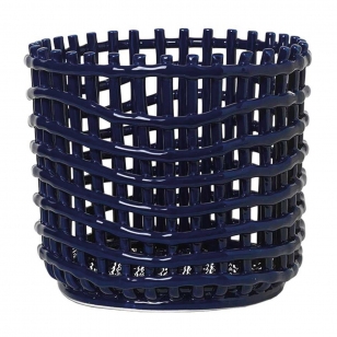 Ferm Living Ceramic Basket - Blue - Large