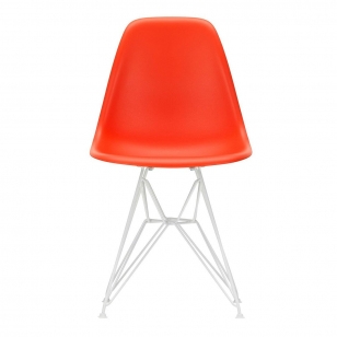 Vitra Eames Plastic Chair DSR Wit - Poppy Red