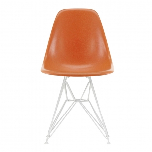 Vitra Eames Fiberglass Chair DSR Wit - Red Orange