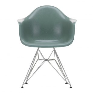 Vitra Eames Fiberglass Chair DAR Chroom - Sea Foam Green