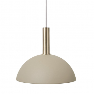 Ferm Living Collect Dome Cashmere High Hanglamp - Messing