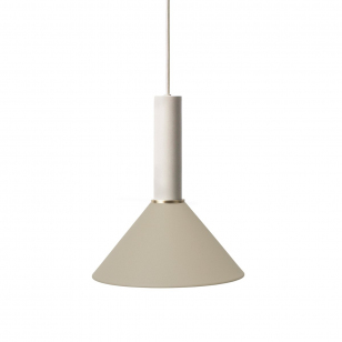 Ferm Living Collect Cone Cashmere High Hanglamp - Lichtgrijs