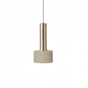 Ferm Living Collect Disc Cashmere High Hanglamp - Messing