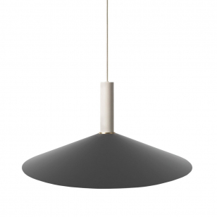 Ferm Living Collect Angle Zwart High Hanglamp - Lichtgrijs