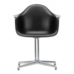 Vitra Eames Plastic Chair DAL Armstoel - Diepzwart
