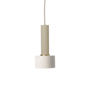 Ferm Living Collect Disc Lichtgrijs High Hanglamp - Cashmere