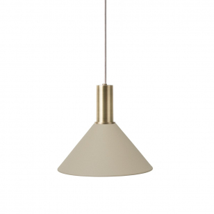 Ferm Living Collect Cone Cashmere Low Hanglamp - Messing