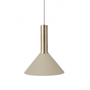 Ferm Living Collect Cone Cashmere High Hanglamp - Messing