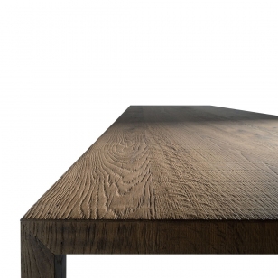 MDF Italia Tense Wood Eettafel 150 x 150 cm.