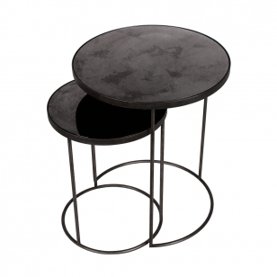 Ethnicraft Nesting Side Table Set Charcoal