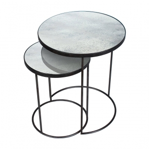 Ethnicraft Nesting Side Table Set Clear