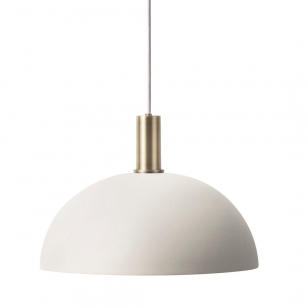 Ferm Living Collect Dome Low Hanglamp Messing Lichtgrijs