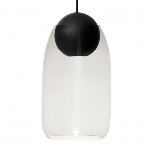 Mater Liuku Ball Glass Hanglamp - Zwart/Transparant