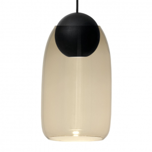 Mater Liuku Ball Glass Hanglamp - Zwart/Smoke