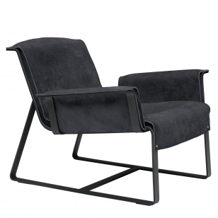 QLIV Founded Loungestoel - Anthracite / Met Armleuning