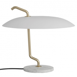 Astep Model 537 Tafellamp - Wit/Messing/Wit Marmer