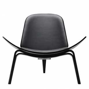 Carl Hansen & Søn CH07 Shell Chair - Zwart Gelakt Eiken / Thor 301