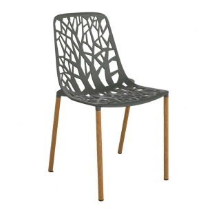 Fast Forest Chair Iroko Legs Metallic Grey