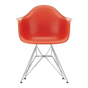 Vitra DAR Stoel Chroom / Rood