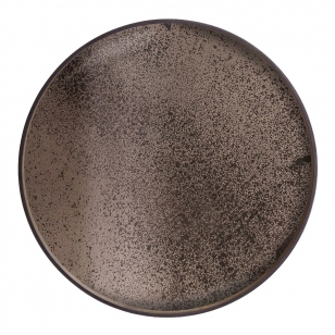 Ethnicraft Heavy Aged Bronze Mirror Dienblad - Ø92 x h. 4 cm.