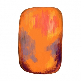 Moooi Carpets Scribble Vloerkleed - Oranje/Geel - 300 x 200 cm. - Soft Yarn