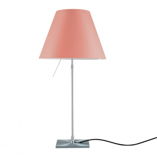 Luceplan Costanza Tafellamp Aluminium - Edgy Pink Lampenkap