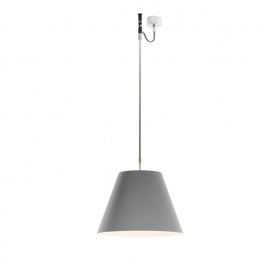 Luceplan Costanza Hanglamp Aluminium - Concrete Grey Lampenkap