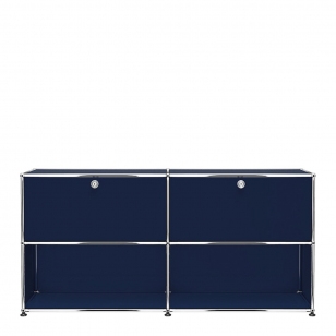 Haller Sideboard 2 x 2 met 2 Klepdeuren Boven - Staalblauw
