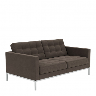 Knoll Florence Knoll Relaxed Sofa 2-zits - Ultrasuede / Chinchilla