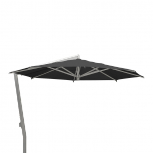 Borek Ischia Parasol - Sunbrella - Zilver / Zwart - Ø340 cm.