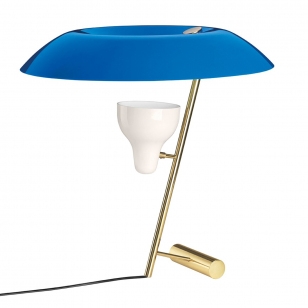 Astep Model 548 Tafellamp - Gepolijst Messing/Azuurblauw