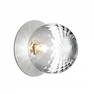Nuura Liila 1 Wand- & Plafondlamp IP44 Large - Light Silver / Optic Clear