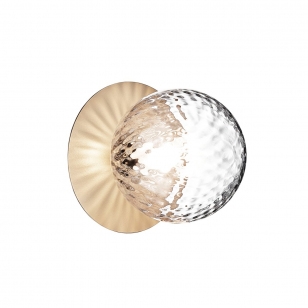 Nuura Liila 1 Wand- & Plafondlamp IP44 Medium - Nordic Gold / Optic Clear