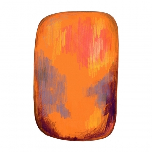 Moooi Carpets Scribble Vloerkleed Geel/Oranje