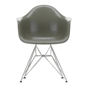 Vitra Eames Fiberglass Chair DAR Chroom - Raw Umber