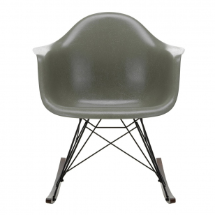 Vitra Eames Fiberglass Chair RAR Schommelstoel - Raw Umber/Zwart/Donker