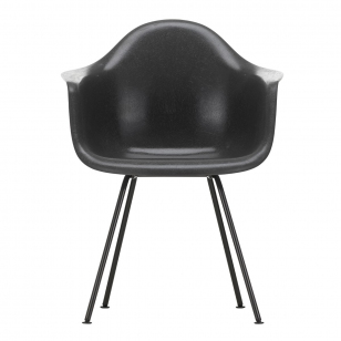 Vitra Eames Fiberglass Chair DAX Zwart - Elephant Hide Grey